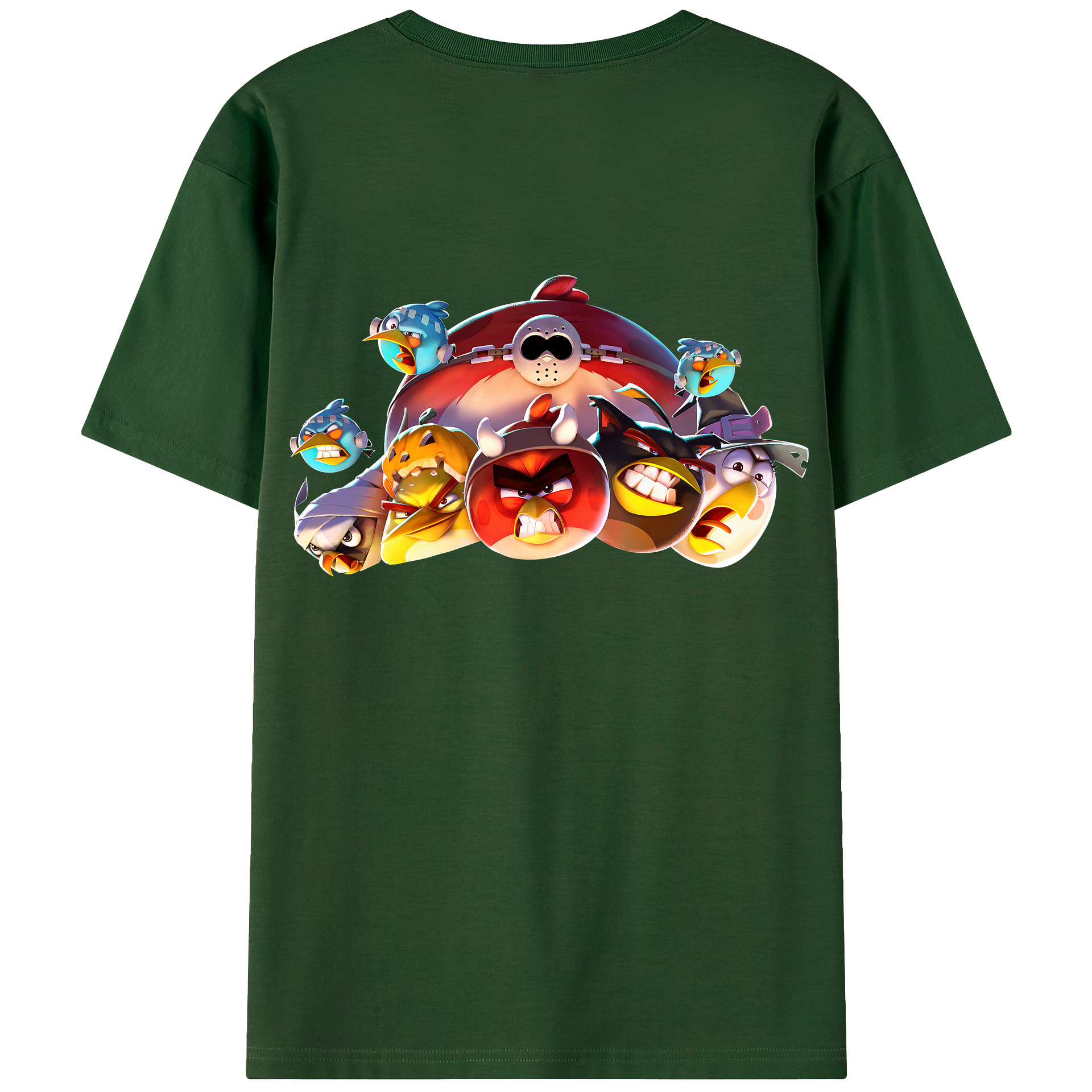 （画像用） Angry Birds アングリーバード 綿100％半袖Tシャツ（背面プリント）
